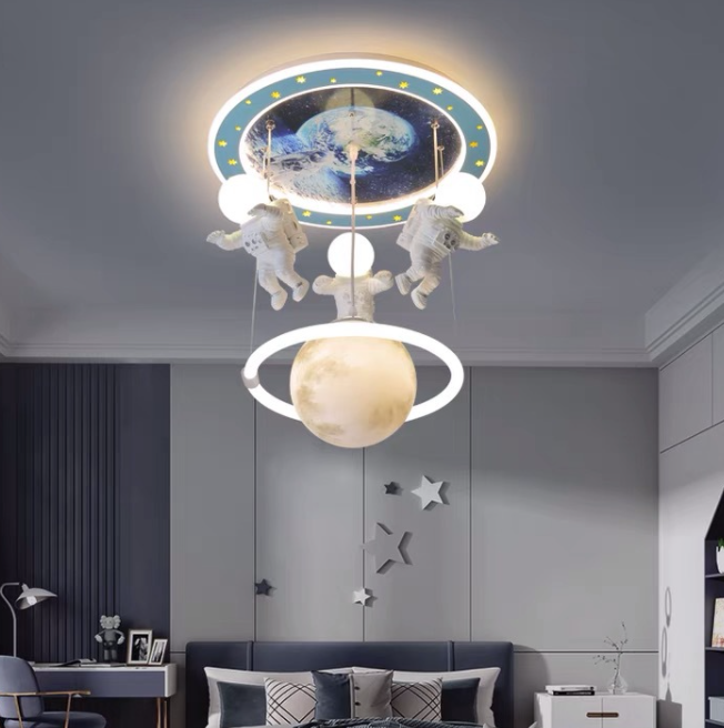 LED Space & Astronaut Design Children Ceiling Pendant Light