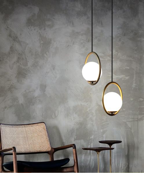 LED Metal Glass Pendant Light American Style