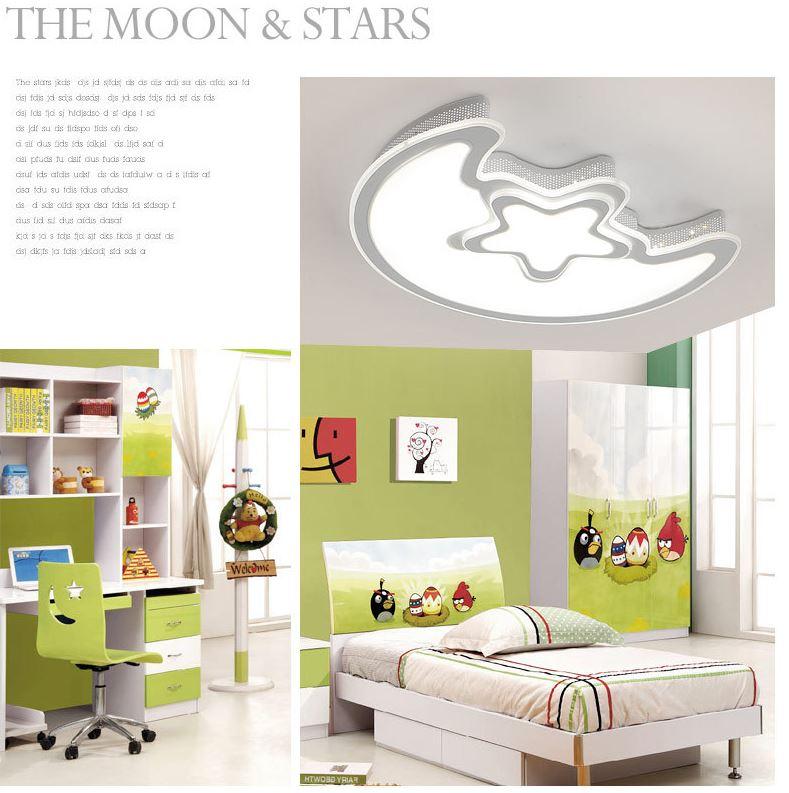 Acrylic Moon and Star Ceiling Light for Living Room Bedroom