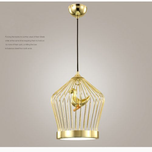 Gold Bird Cage Pendant Light - Catalogue.com.sg