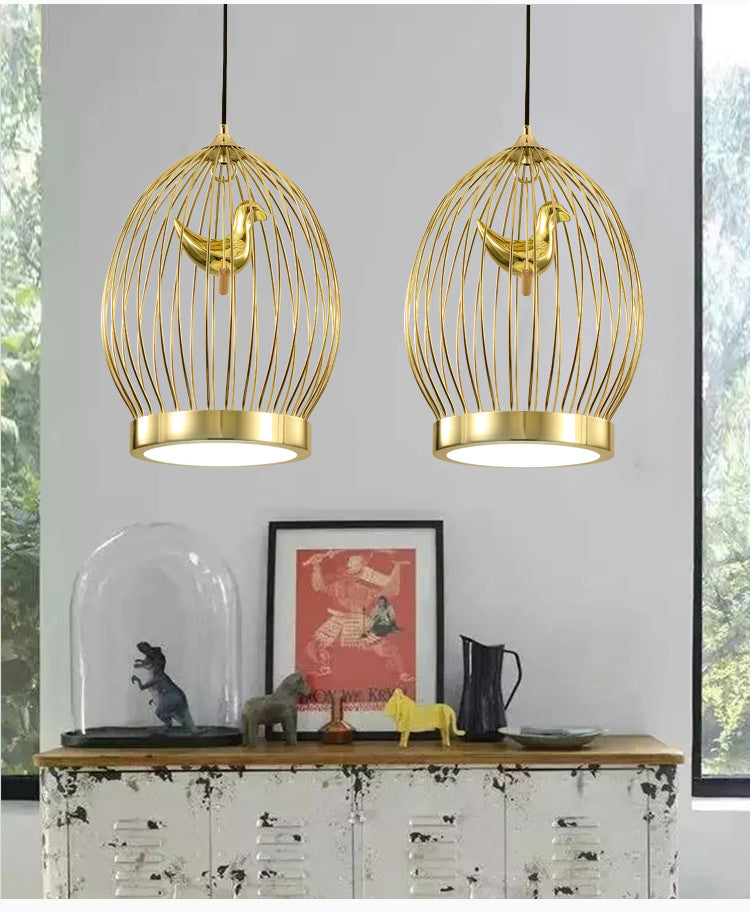 Gold Bird Cage Pendant Light - Catalogue.com.sg