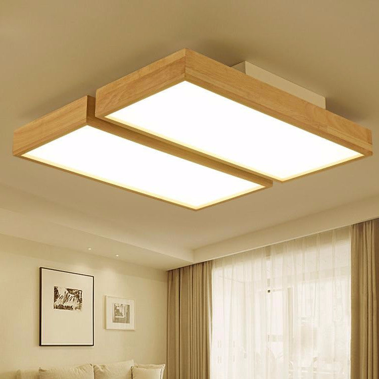 Wooden Zen Rectangular Ceiling Light - Catalogue.com.sg