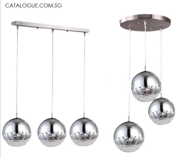 Chrome Mirror Ball Pendant Light - Catalogue.com.sg