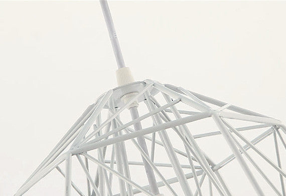 White Diamond Wire Cage Pendant Light - Catalogue.com.sg